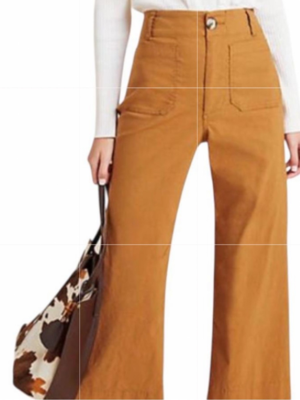 Weatherproof Wide-Leg Bootcut Pants in Mustard